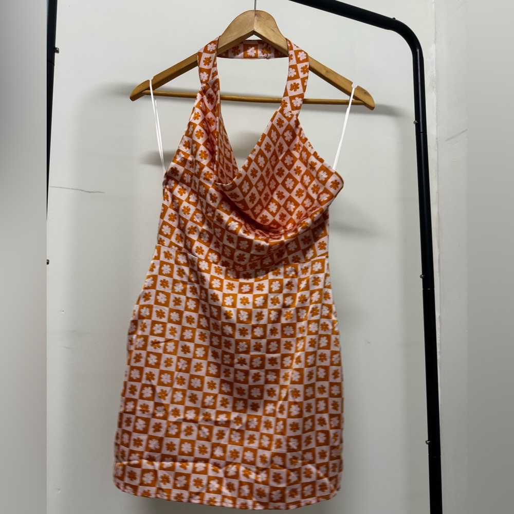 West of Melrose Retro Floral Halter Mini Dress –NWT Y2K Style